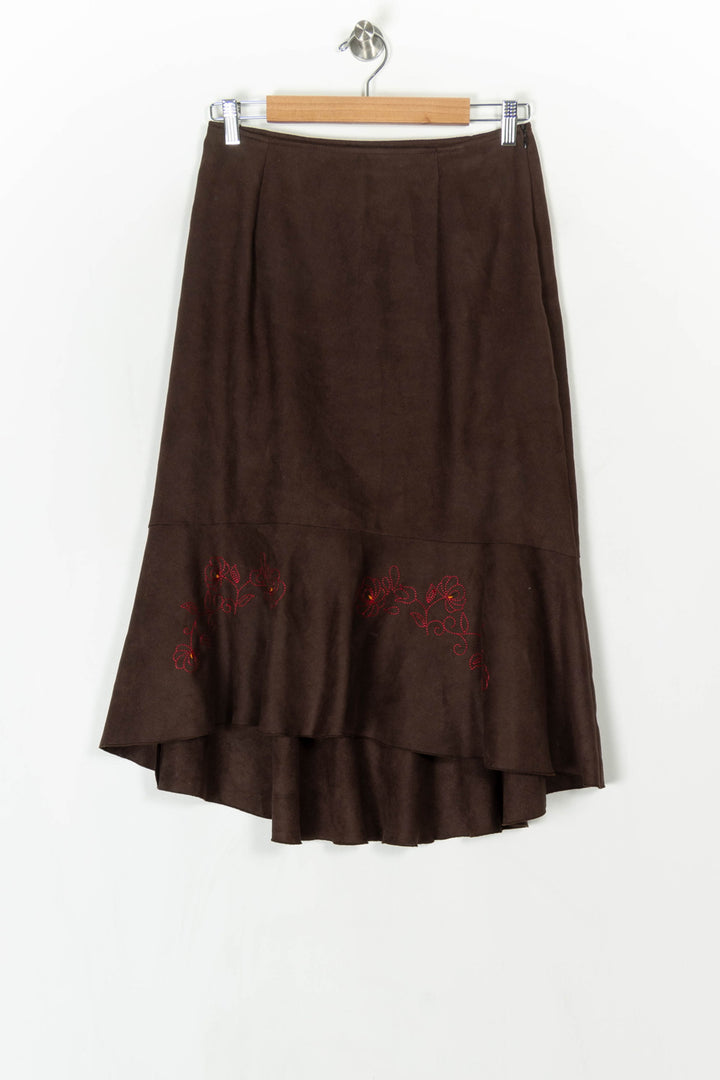 Jupe Midi Marron - Taille XXXL/46 de la marque Maison 123 | PARAD124609 - Vendu par Paradigme - Image 2