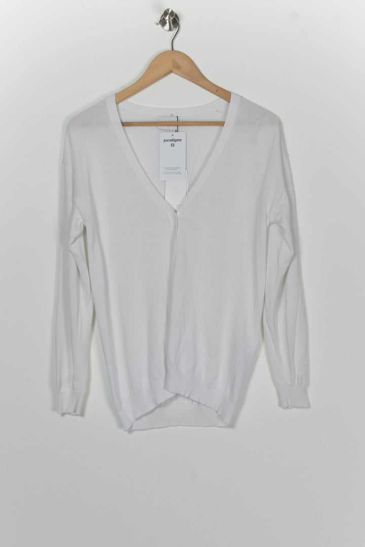 Cardigan Blanc - Taille XS/34 de la marque Claudie Pierlot | PARAD124610 - Vendu par Paradigme - Image 2