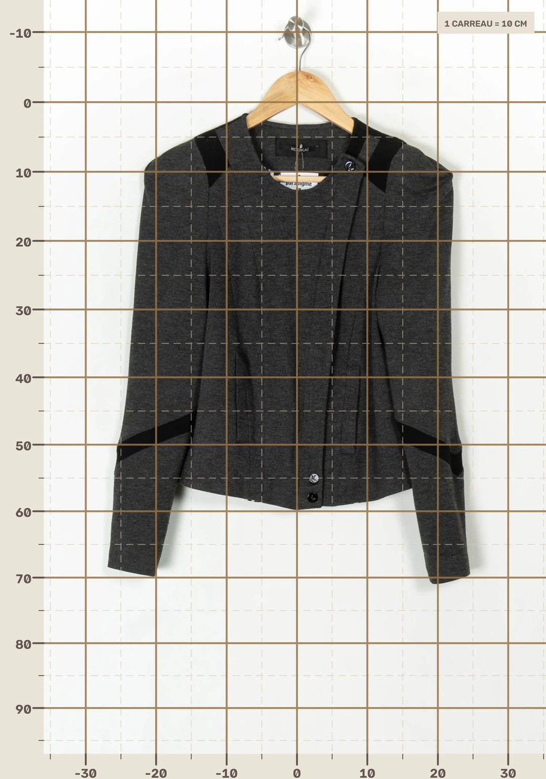 Veste Grise - Taille M/38 de la marque Kookai | PARAD124616 - Vendu par Paradigme - Image 4