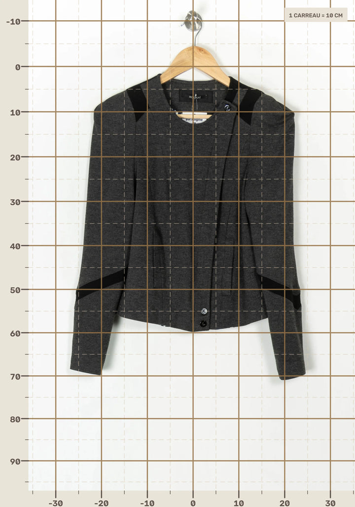 Veste Grise - Taille M/38 de la marque Kookai | PARAD124616 - Vendu par Paradigme - Image 4