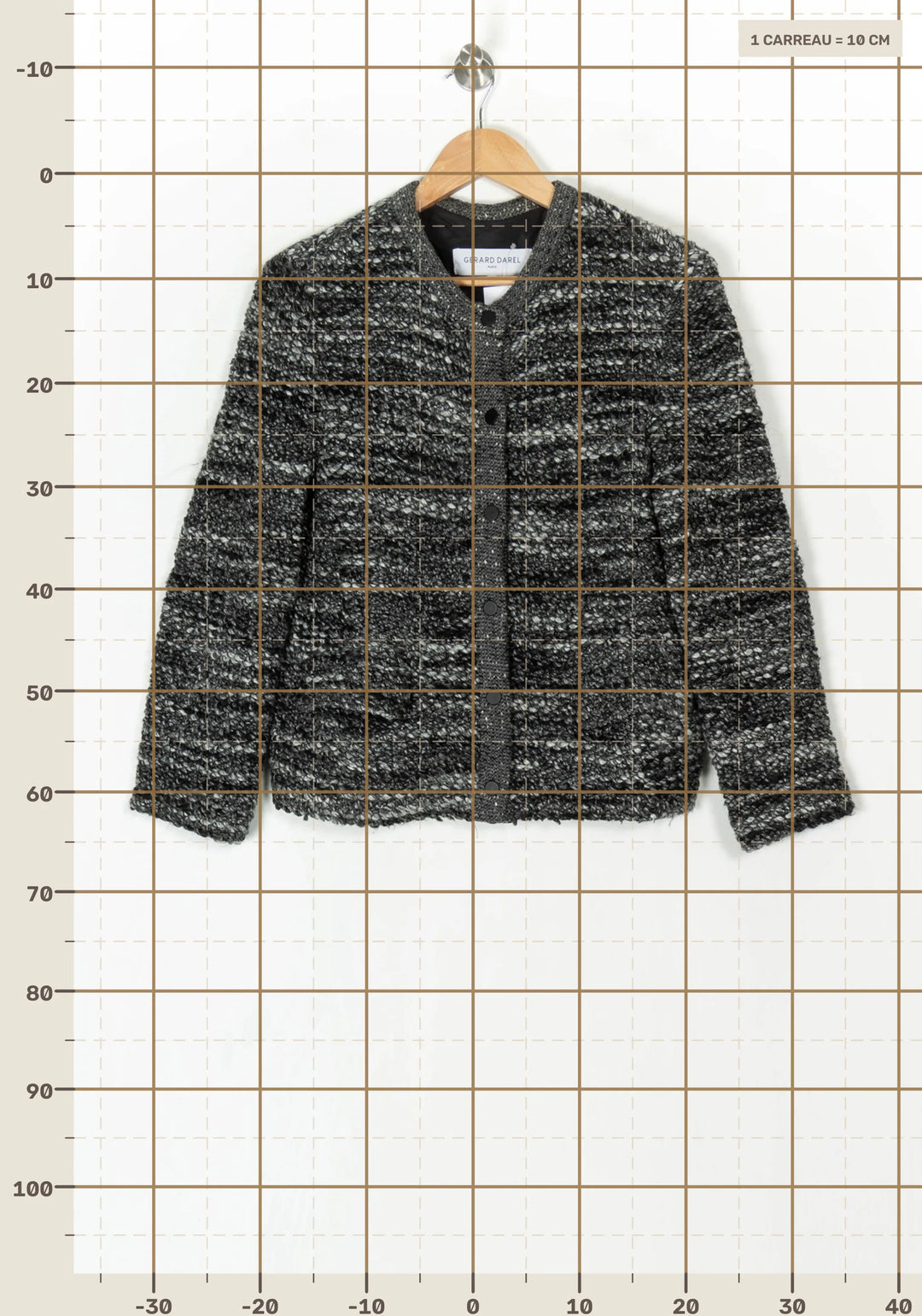 Veste en Maille Grise et Noire - Taille M/38 de la marque Gerard Darel | PARAD124619 - Vendu par Paradigme - Image 4