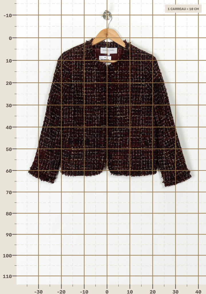 Veste Bordeaux et Noire - Taille XL/42 de la marque Gerard Darel | PARAD124620 - Vendu par Paradigme - Image 4