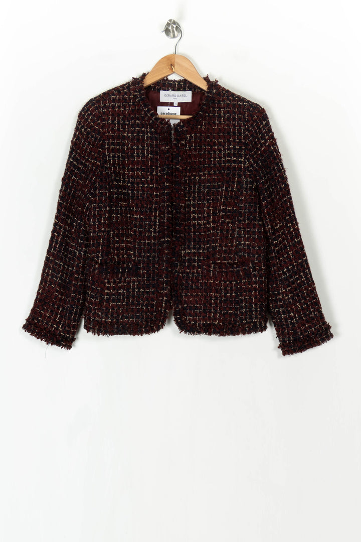 Veste Bordeaux et Noire - Taille XL/42 de la marque Gerard Darel | PARAD124620 - Vendu par Paradigme - Image 2