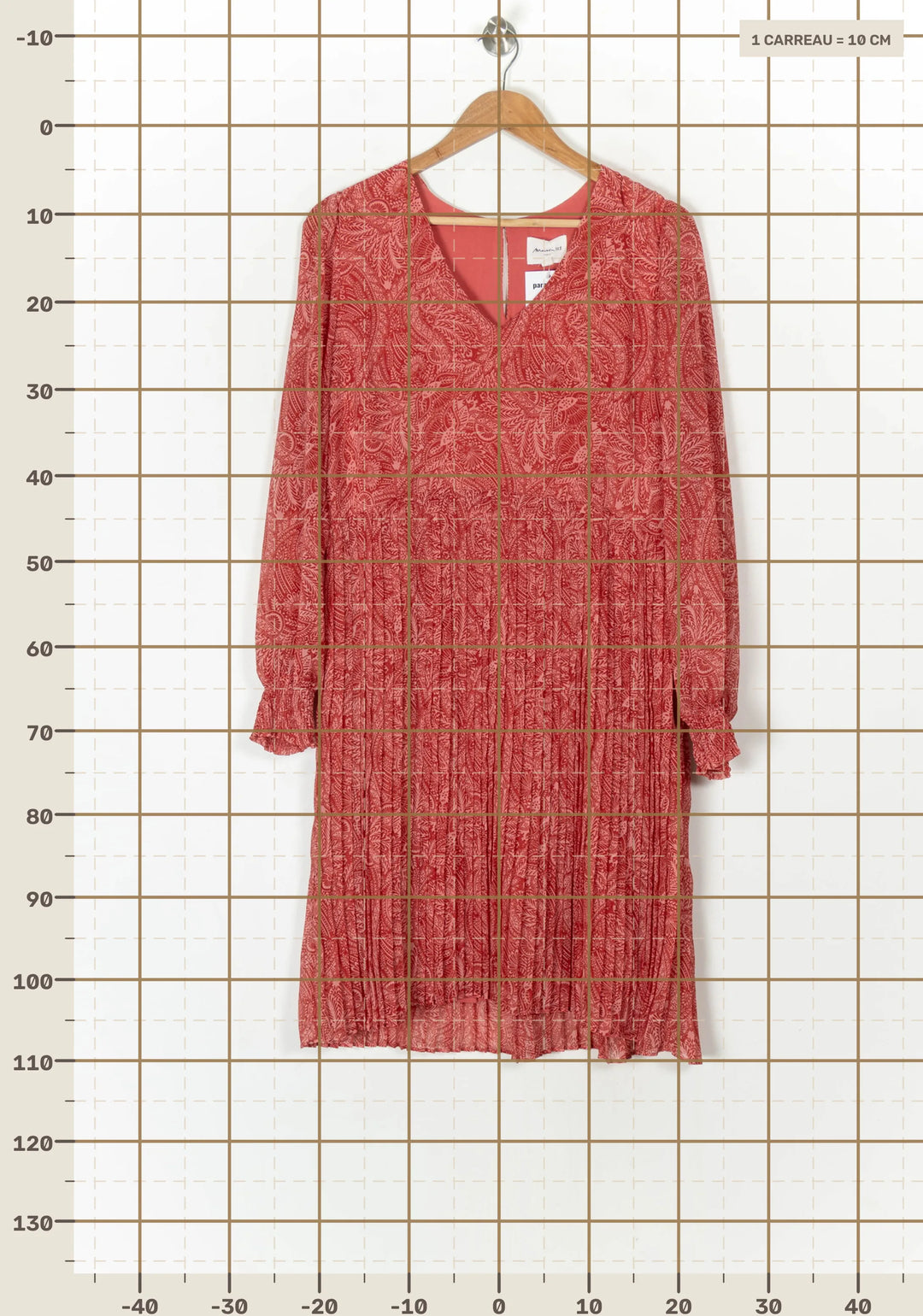 Robe Midi Rouge - Taille XXL/44 de la marque Maison 123 | PARAD124623 - Vendu par Paradigme - Image 4