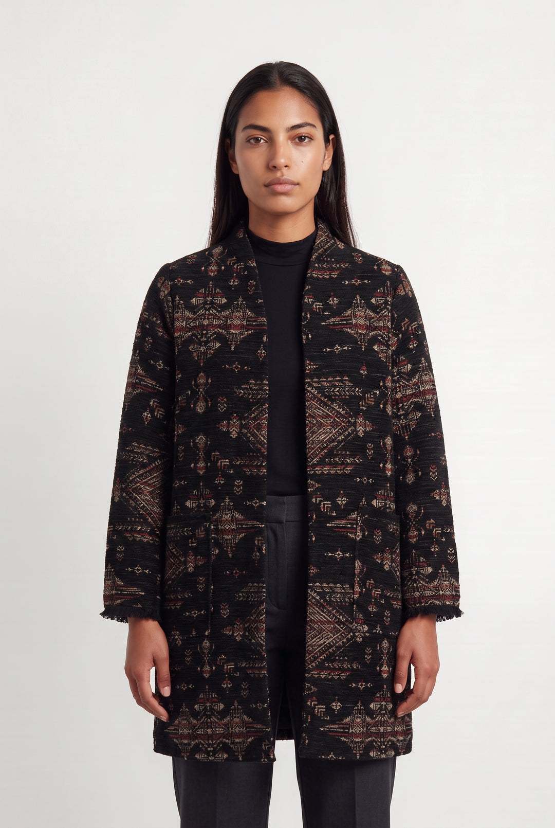 Veste Noire et Marron - Taille L/40 de la marque La Fée Maraboutée | PARAD124624 - Vendu par Paradigme - Image 1