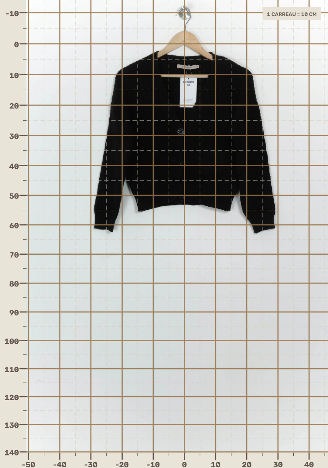 Cardigan En Maille Noir - Taille S/36 de la marque La Fée Maraboutée | PARAD124625 - Vendu par Paradigme - Image 4