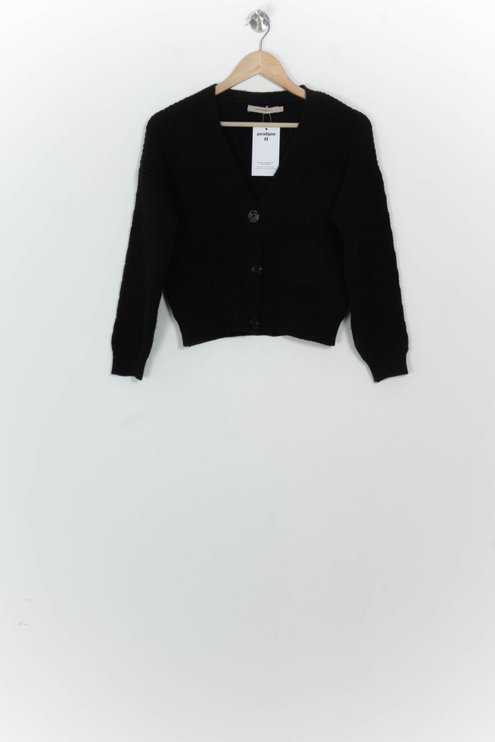 Cardigan En Maille Noir - Taille S/36 de la marque La Fée Maraboutée | PARAD124625 - Vendu par Paradigme - Image 2