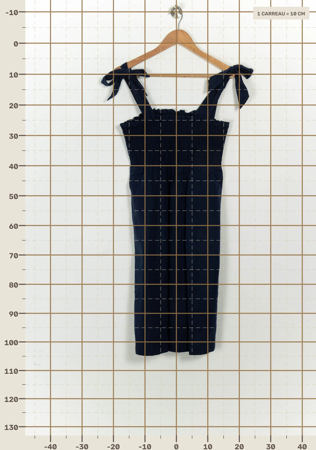 Robe À Bretelles Bleu Marine - Taille M/38 de la marque Sézane | PARAD124626 - Vendu par Paradigme - Image 4