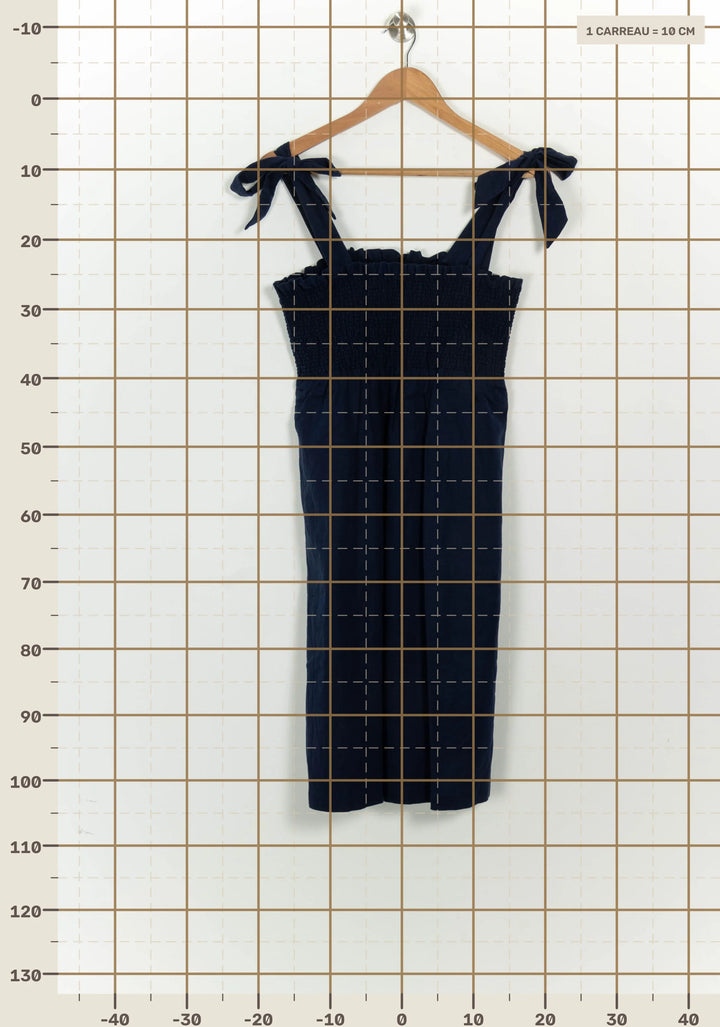 Robe À Bretelles Bleu Marine - Taille M/38 de la marque Sézane | PARAD124626 - Vendu par Paradigme - Image 4