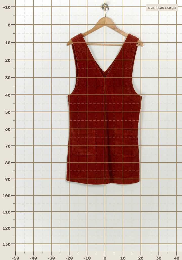 Robe Chasuble Bordeaux - Taille M/38 de la marque La Fée Maraboutée | PARAD124627 - Vendu par Paradigme - Image 4