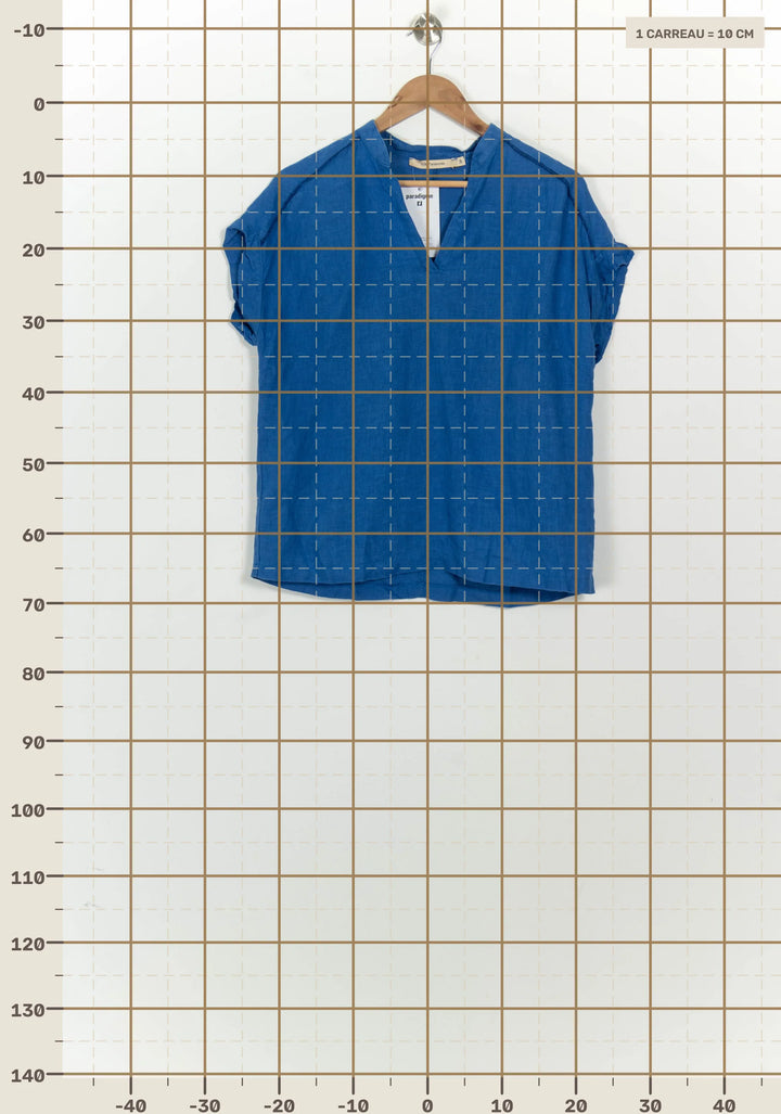 Blouse Bleue - Taille S/36 de la marque La Fée Maraboutée | PARAD124630 - Vendu par Paradigme - Image 4