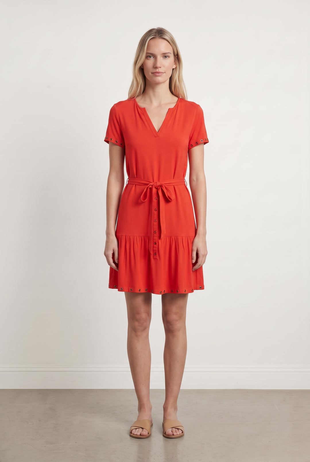 Robe Courte Orange - Taille S/36 de la marque IKKS | PARAD124632 - Vendu par Paradigme - Image 1