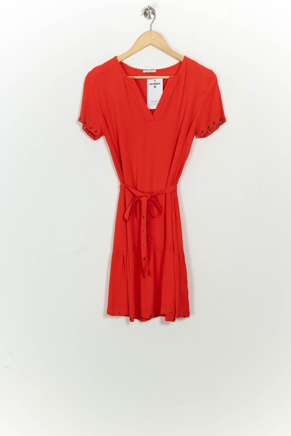 Robe Courte Orange - Taille S/36 de la marque IKKS | PARAD124632 - Vendu par Paradigme - Image 2
