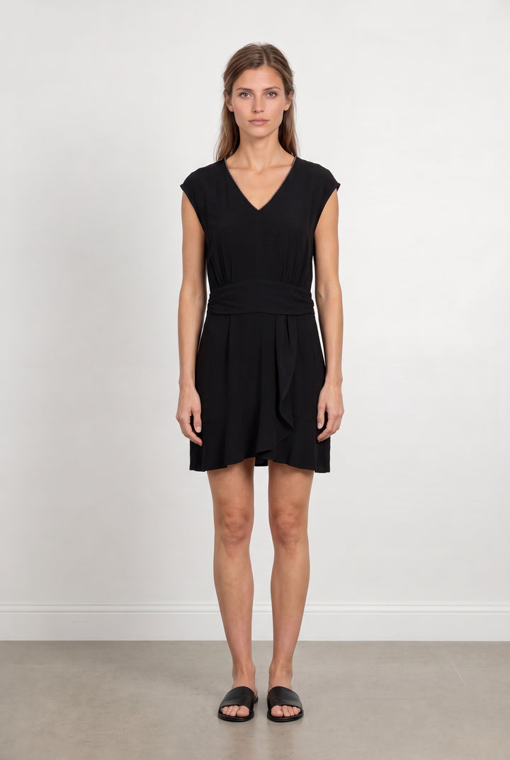 Robe Courte Noire - Taille S/36 de la marque IKKS | PARAD124633 - Vendu par Paradigme - Image 1