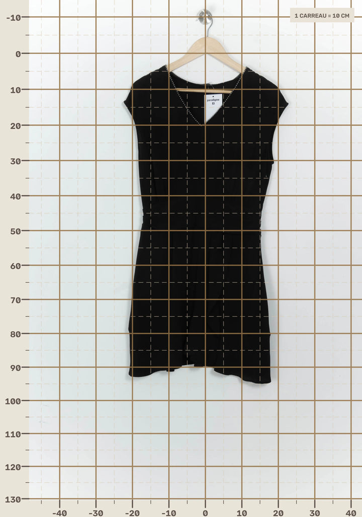 Robe Courte Noire - Taille S/36 de la marque IKKS | PARAD124633 - Vendu par Paradigme - Image 4