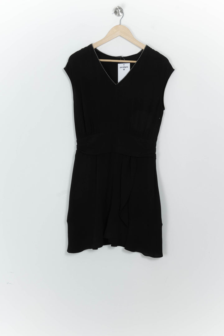 Robe Courte Noire - Taille S/36 de la marque IKKS | PARAD124633 - Vendu par Paradigme - Image 2