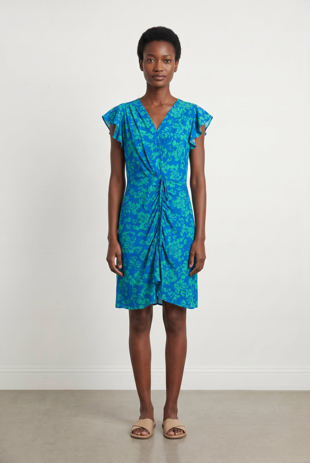 Robe Midi Bleue et Verte - Taille S/36 de la marque Suncoo | PARAD124638 - Vendu par Paradigme - Image 1