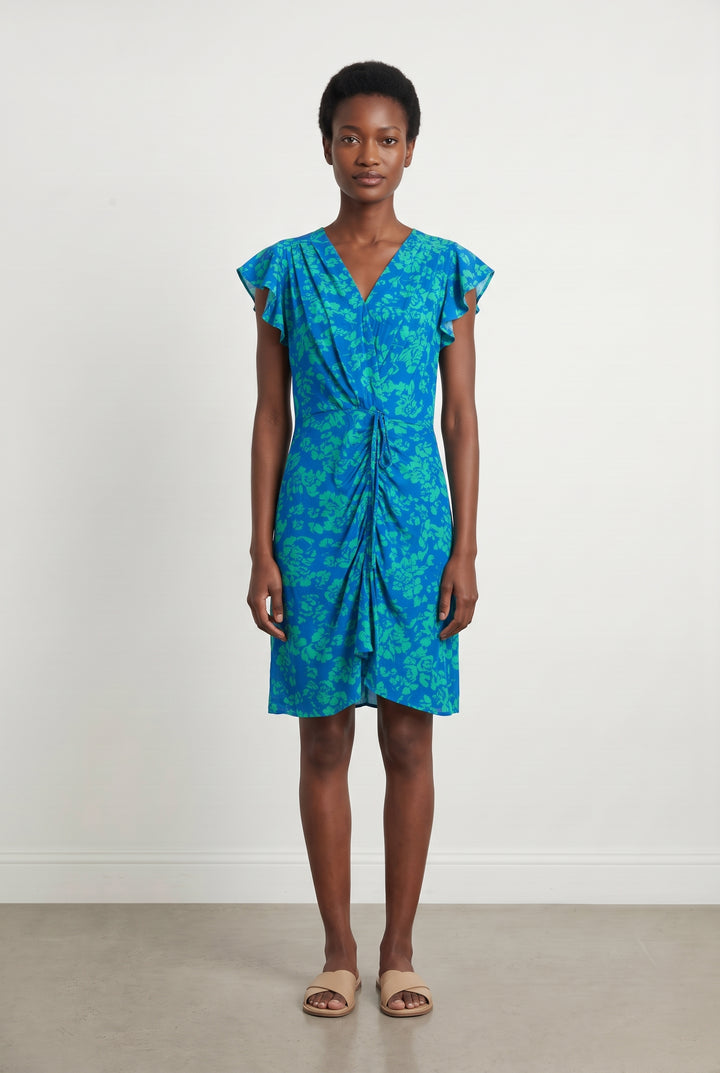 Robe Midi Bleue et Verte - Taille S/36 de la marque Suncoo | PARAD124638 - Vendu par Paradigme - Image 1