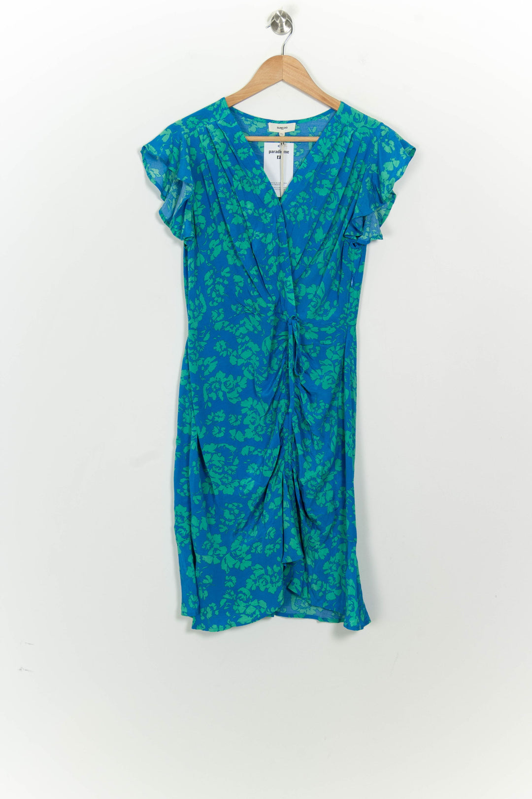 Robe Midi Bleue et Verte - Taille S/36 de la marque Suncoo | PARAD124638 - Vendu par Paradigme - Image 2