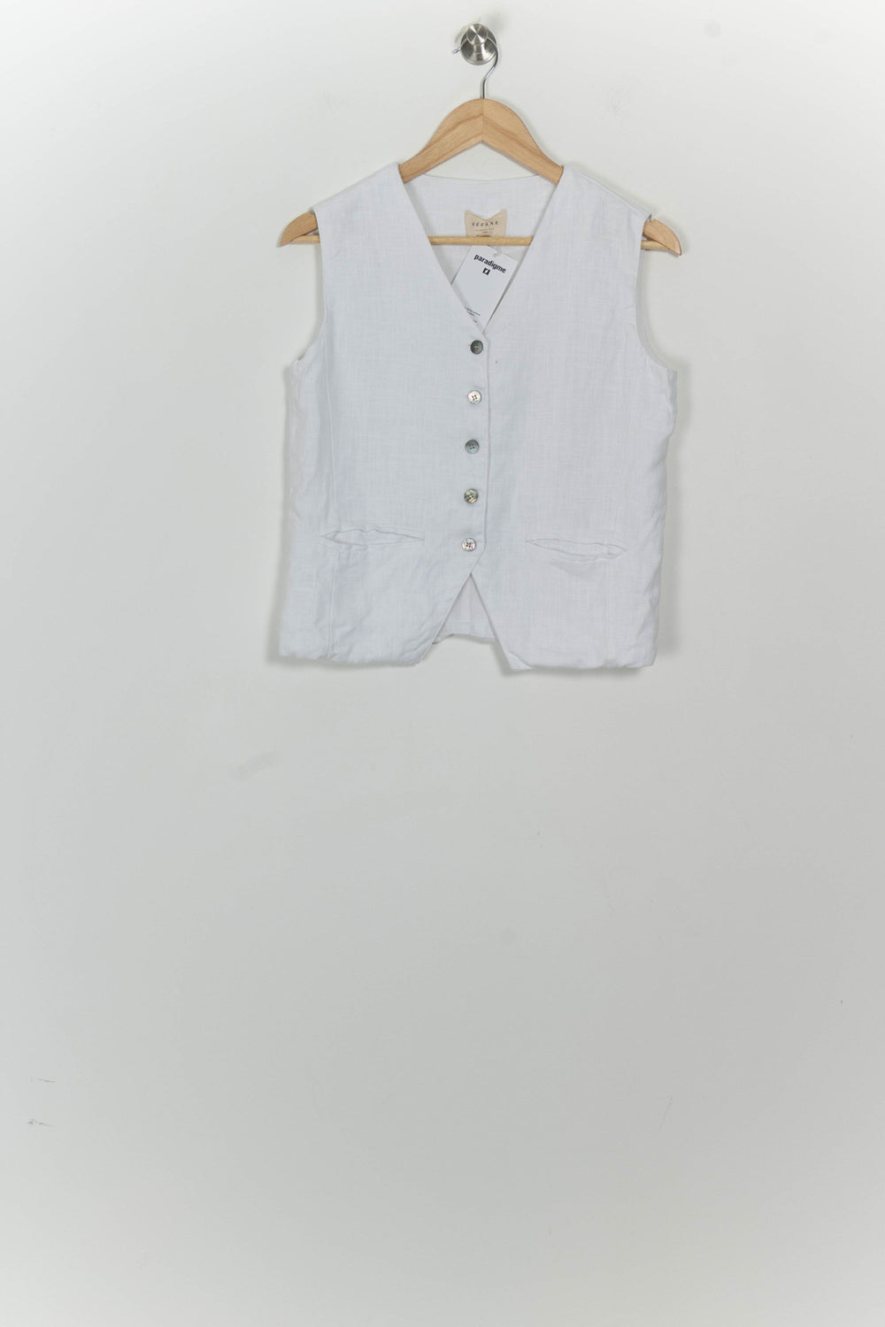 Gilet Blanc - Taille S/36 de la marque Sézane | PARAD124641 - Vendu par Paradigme - Image 2