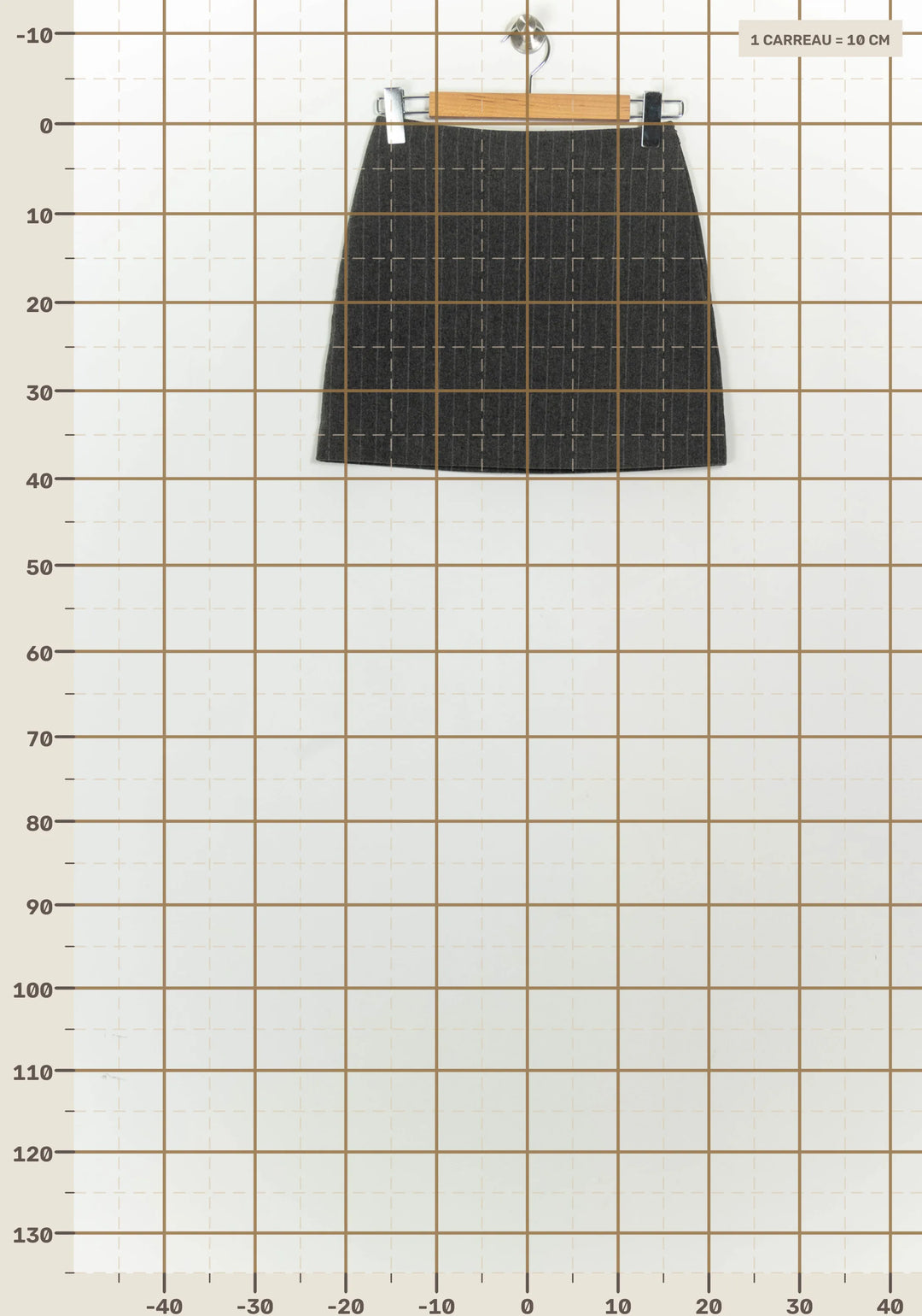 Jupe Courte Grise - Taille S/36 de la marque Grace &amp; Mila | PARAD124647 - Vendu par Paradigme - Image 4