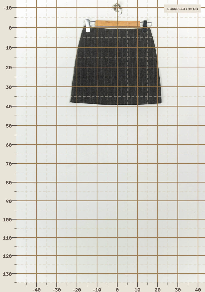 Jupe Courte Grise - Taille S/36 de la marque Grace &amp; Mila | PARAD124647 - Vendu par Paradigme - Image 4