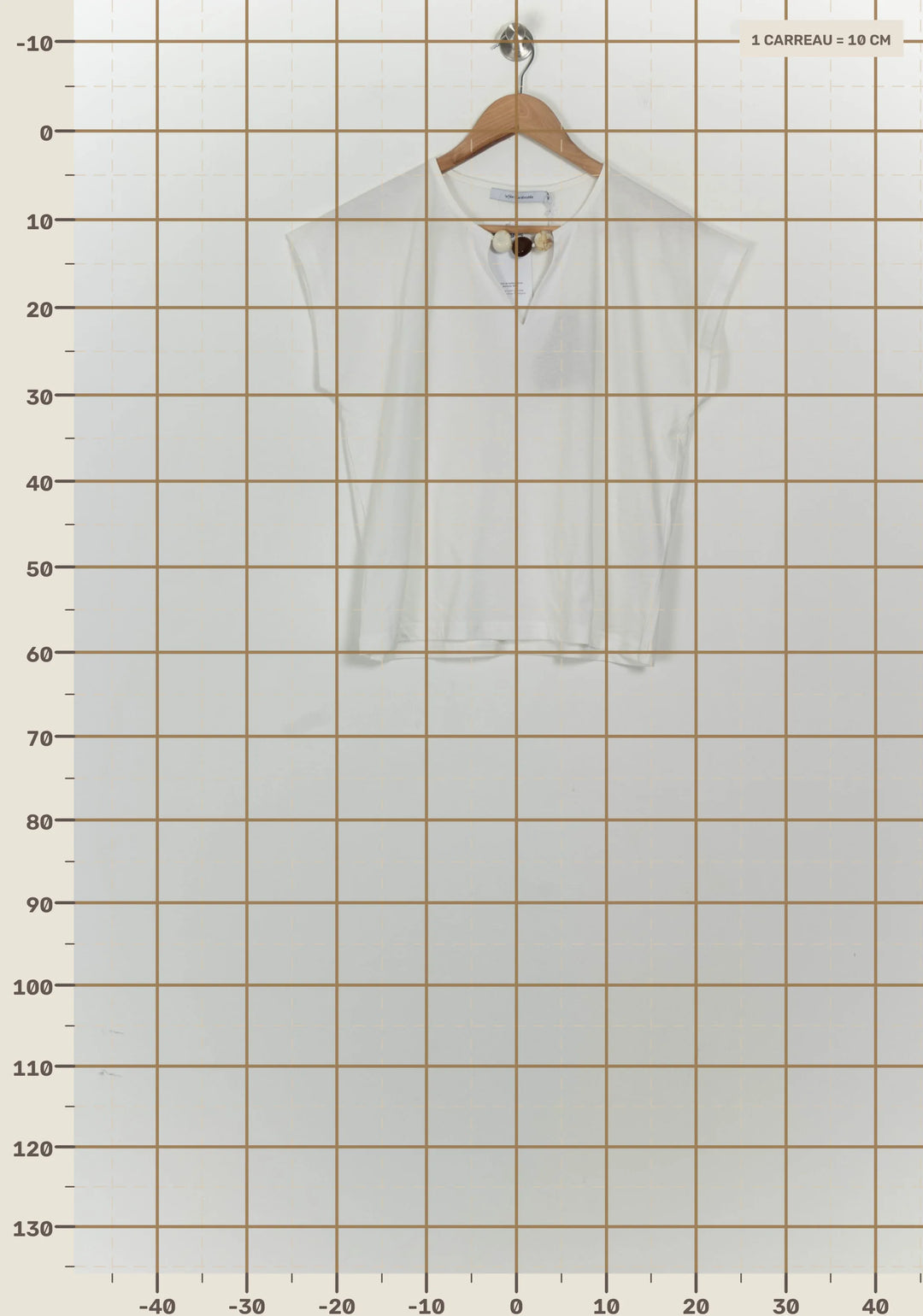 Top Blanc - Taille M/38 de la marque La Fée Maraboutée | PARAD124651 - Vendu par Paradigme - Image 4