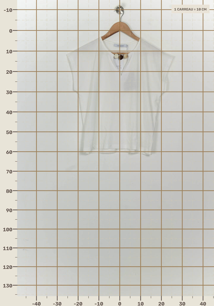 Top Blanc - Taille M/38 de la marque La Fée Maraboutée | PARAD124651 - Vendu par Paradigme - Image 4