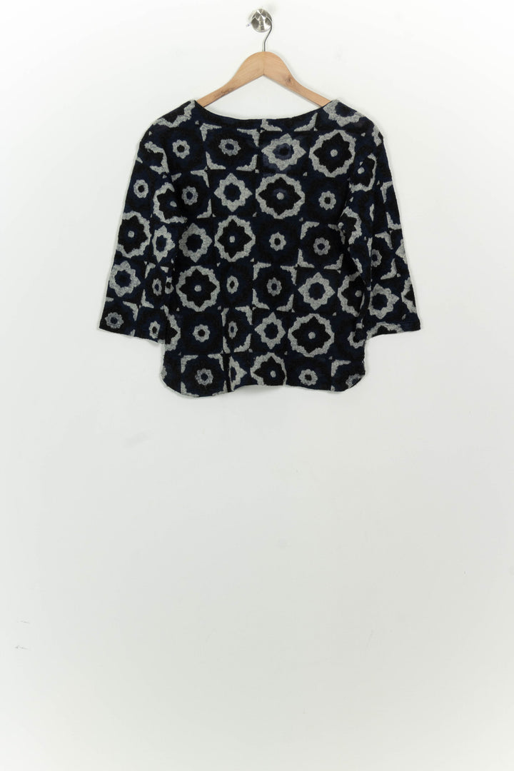 Pull Bleu Marine et Gris - Taille M/38 de la marque La Fée Maraboutée | PARAD124653 - Vendu par Paradigme - Image 5