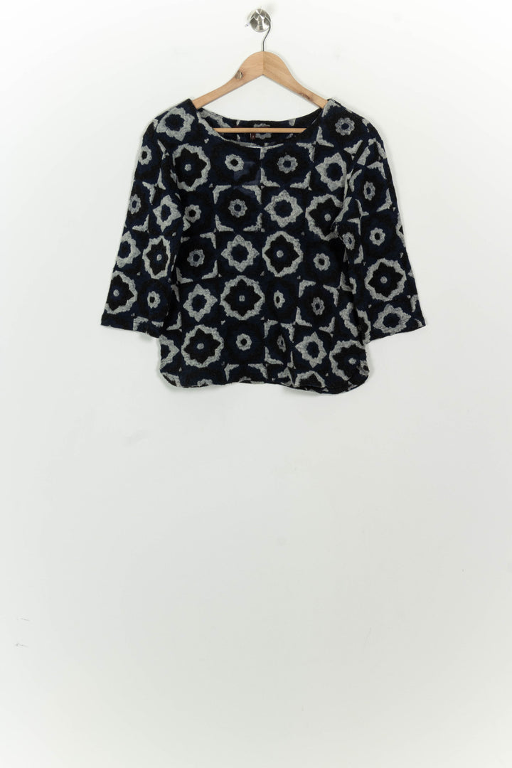 Pull Bleu Marine et Gris - Taille M/38 de la marque La Fée Maraboutée | PARAD124653 - Vendu par Paradigme - Image 2