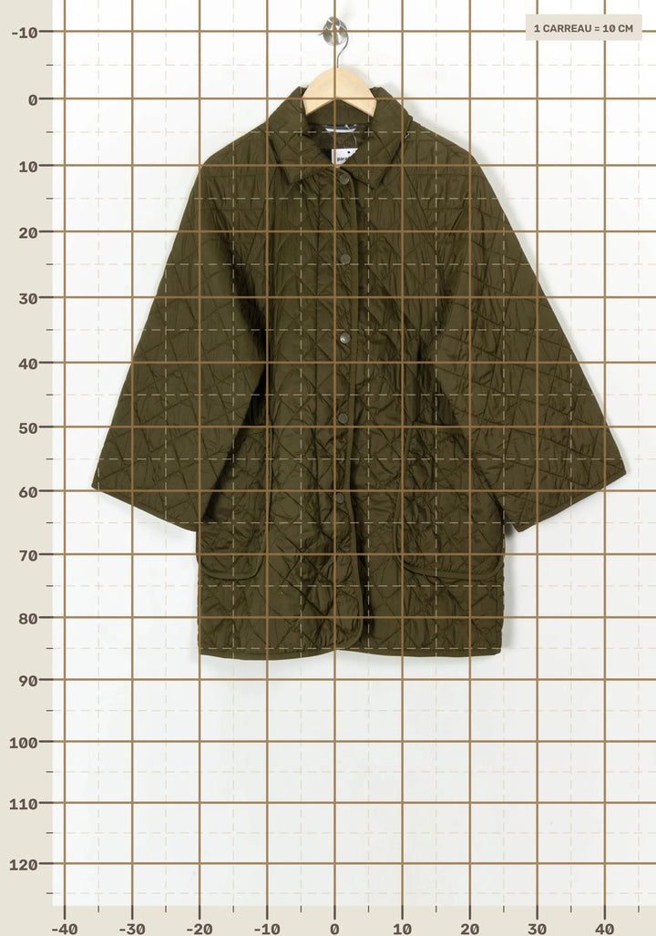 Manteau Matelassé Kaki - Taille L/40 de la marque Weekend Max Mara | PARAD124656 - Vendu par Paradigme - Image 4