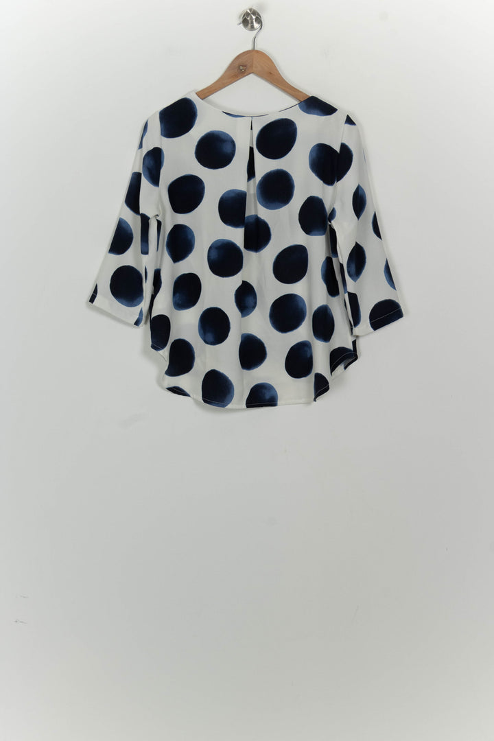 Blouse Blanche et Bleue - Taille L/40 de la marque La Fée Maraboutée | PARAD124657 - Vendu par Paradigme - Image 5