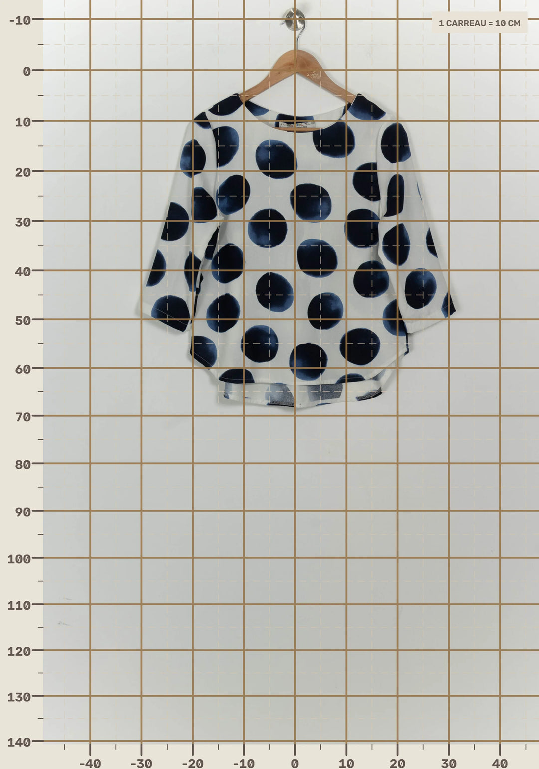 Blouse Blanche et Bleue - Taille L/40 de la marque La Fée Maraboutée | PARAD124657 - Vendu par Paradigme - Image 4