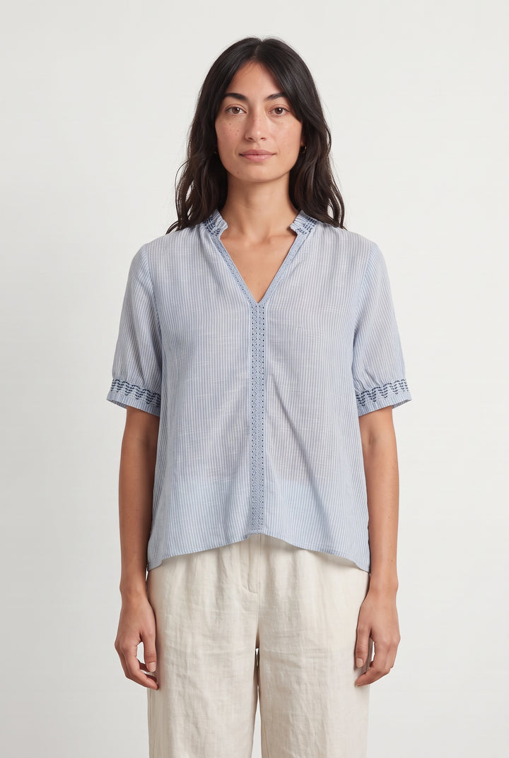 Blouse Bleue - Taille S/36 de la marque La Fée Maraboutée | PARAD124665 - Vendu par Paradigme - Image 1