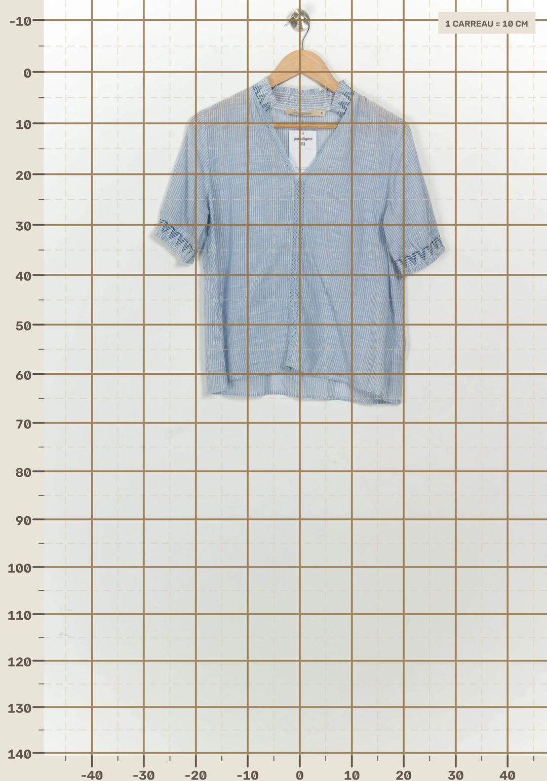 Blouse Bleue - Taille S/36 de la marque La Fée Maraboutée | PARAD124665 - Vendu par Paradigme - Image 4