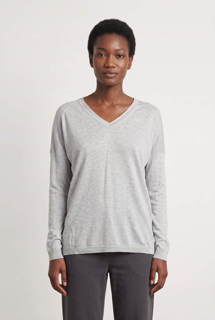 Pull Gris à Col V - Taille S/36 de la marque Karl Marc John | PARAD124669 - Vendu par Paradigme - Image 1