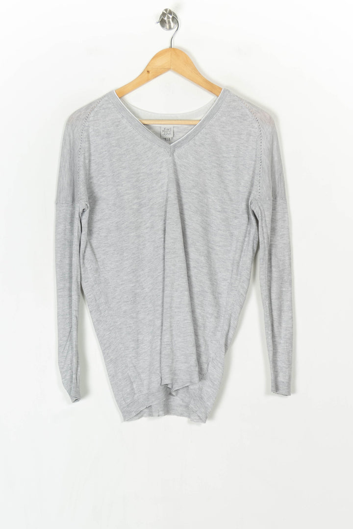 Pull Gris à Col V - Taille S/36 de la marque Karl Marc John | PARAD124669 - Vendu par Paradigme - Image 2