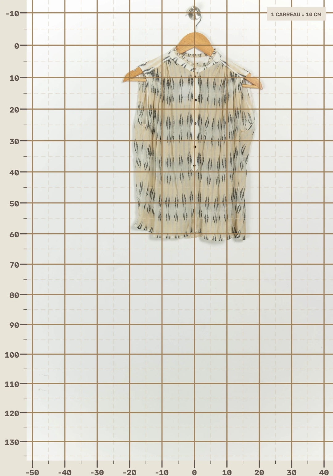 Blouse Beige et Noire - Taille S/36 de la marque Sessùn | PARAD124670 - Vendu par Paradigme - Image 4