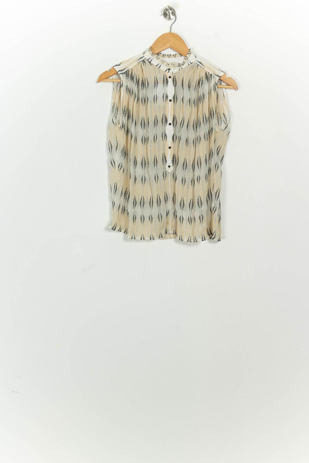 Blouse Beige et Noire - Taille S/36 de la marque Sessùn | PARAD124670 - Vendu par Paradigme - Image 2