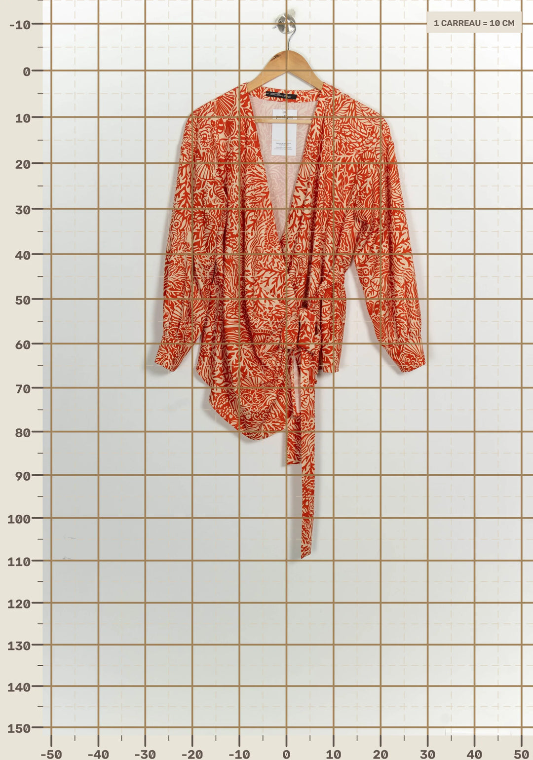 Blouse Orange et Écrue - Taille L/40 de la marque Bleu Blanc Rouge | PARAD124671 - Vendu par Paradigme - Image 4