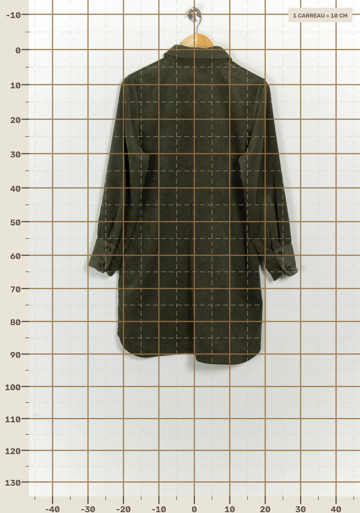 Robe Chemise Vert Kaki - Taille S/36 de la marque La Fée Maraboutée | PARAD124679 - Vendu par Paradigme - Image 4