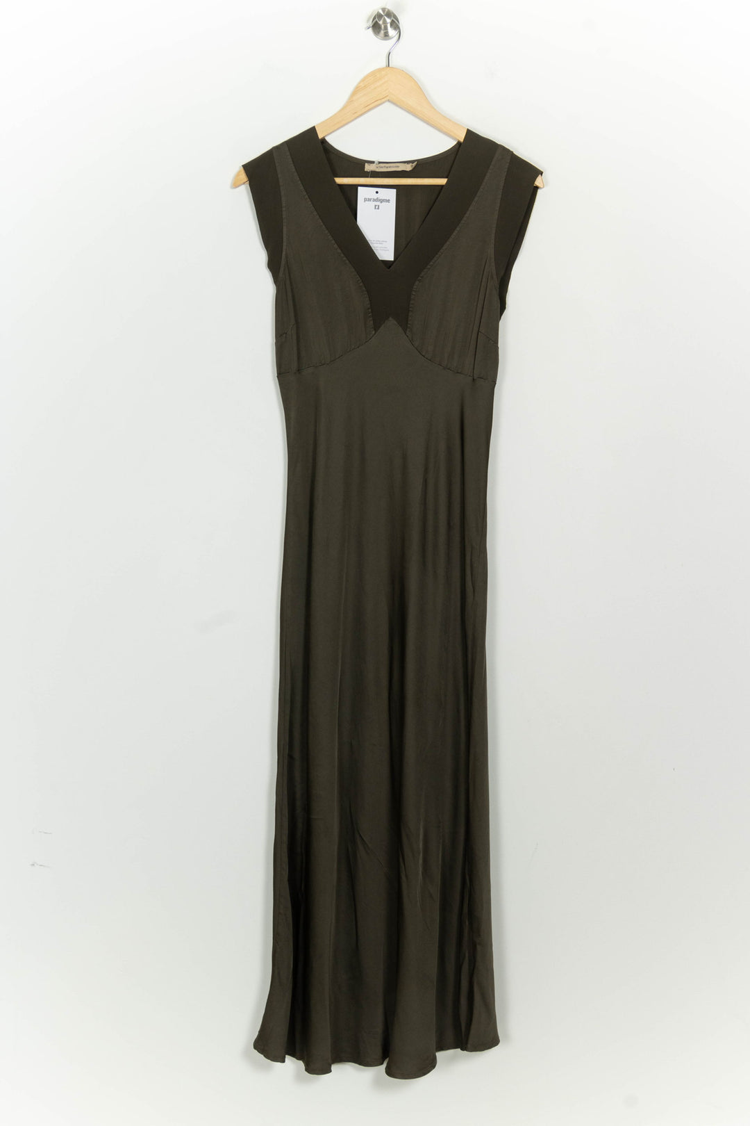 Robe Longue Kaki - Taille M/38 de la marque La Fée Maraboutée | PARAD124680 - Vendu par Paradigme - Image 2