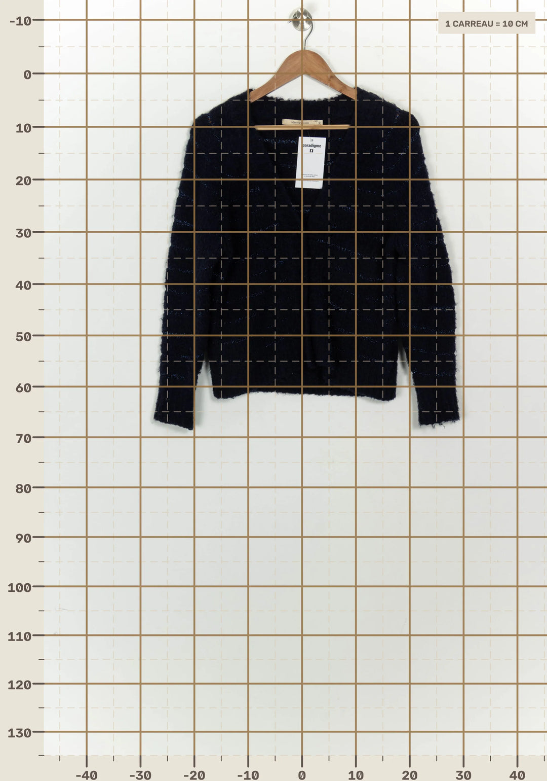 Gilet Bleu - Taille XS/34 de la marque La Fée Maraboutée | PARAD124682 - Vendu par Paradigme - Image 4