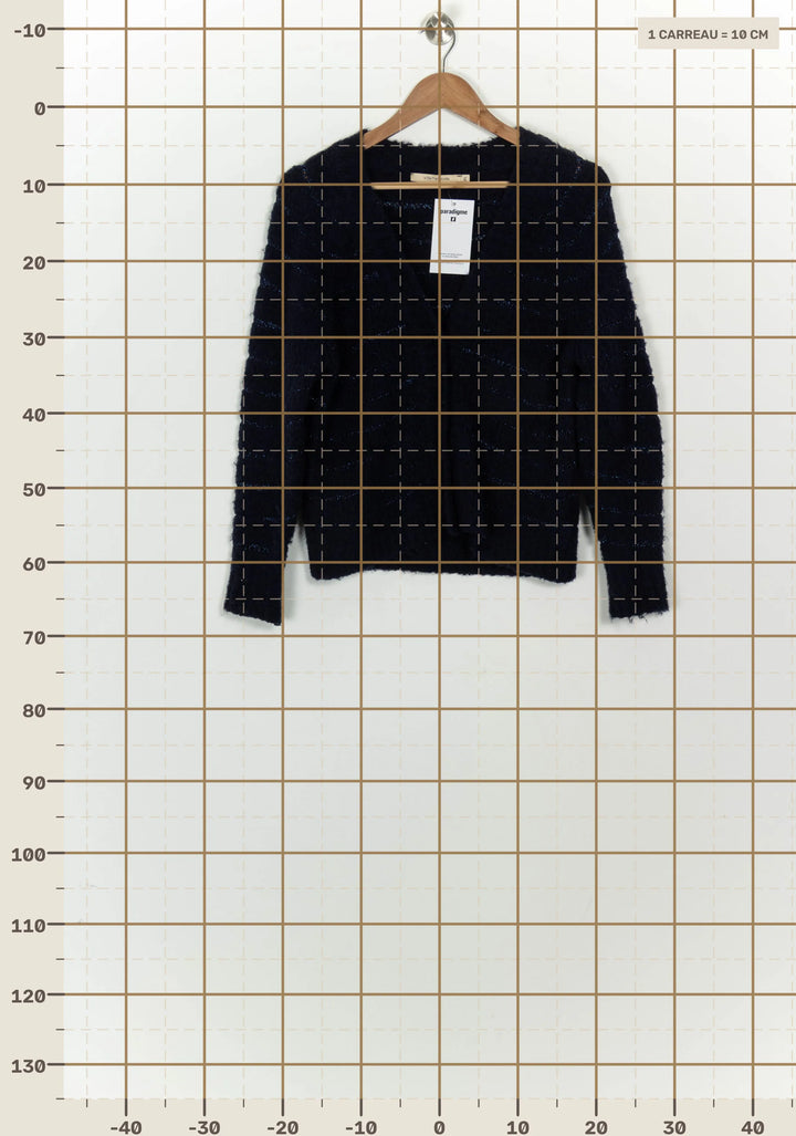 Gilet Bleu - Taille XS/34 de la marque La Fée Maraboutée | PARAD124682 - Vendu par Paradigme - Image 4