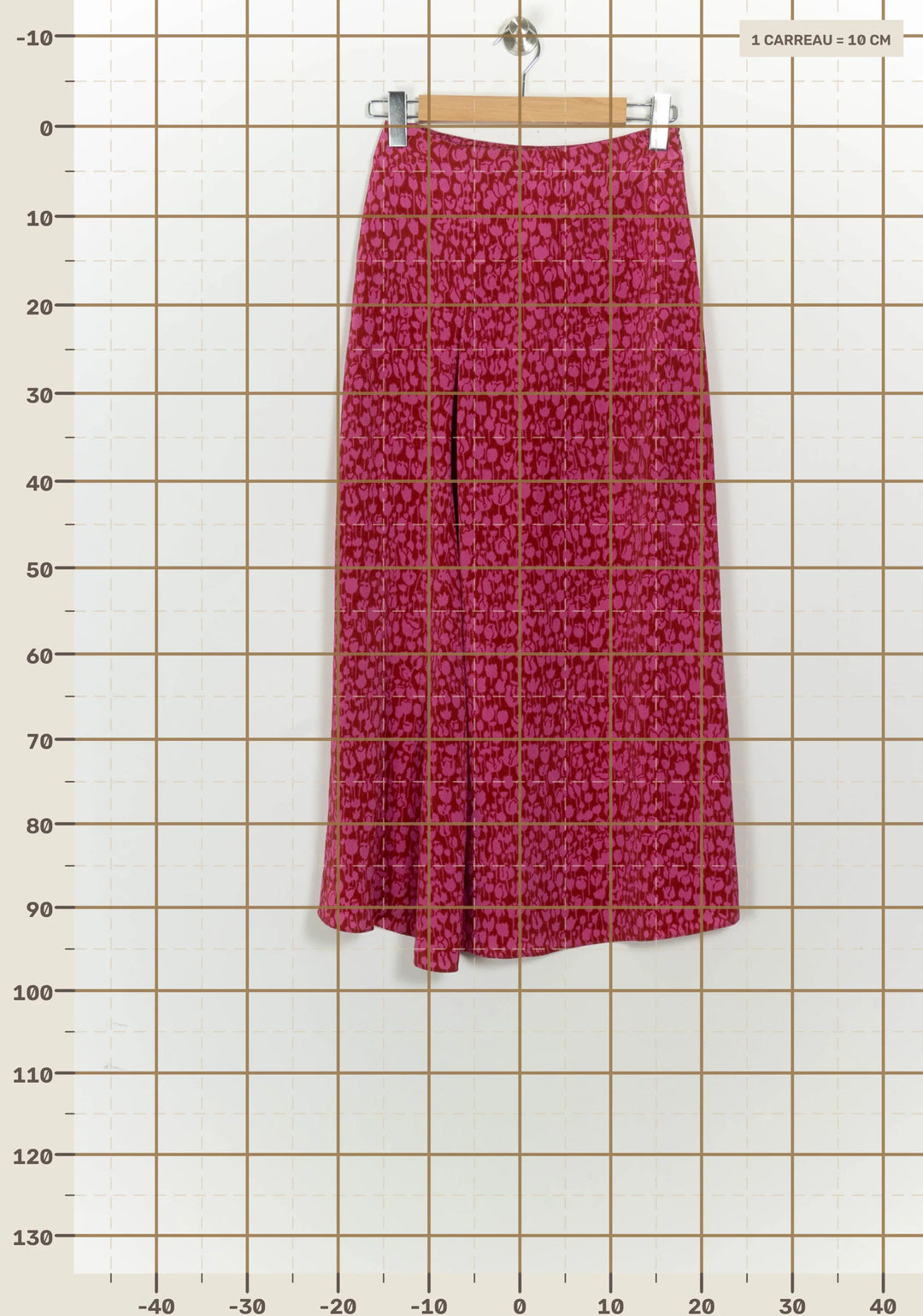 Jupe Longue Rouge et Rose - Taille S/36 de la marque Vanessa Bruno | PARAD124684 - Vendu par Paradigme - Image 4