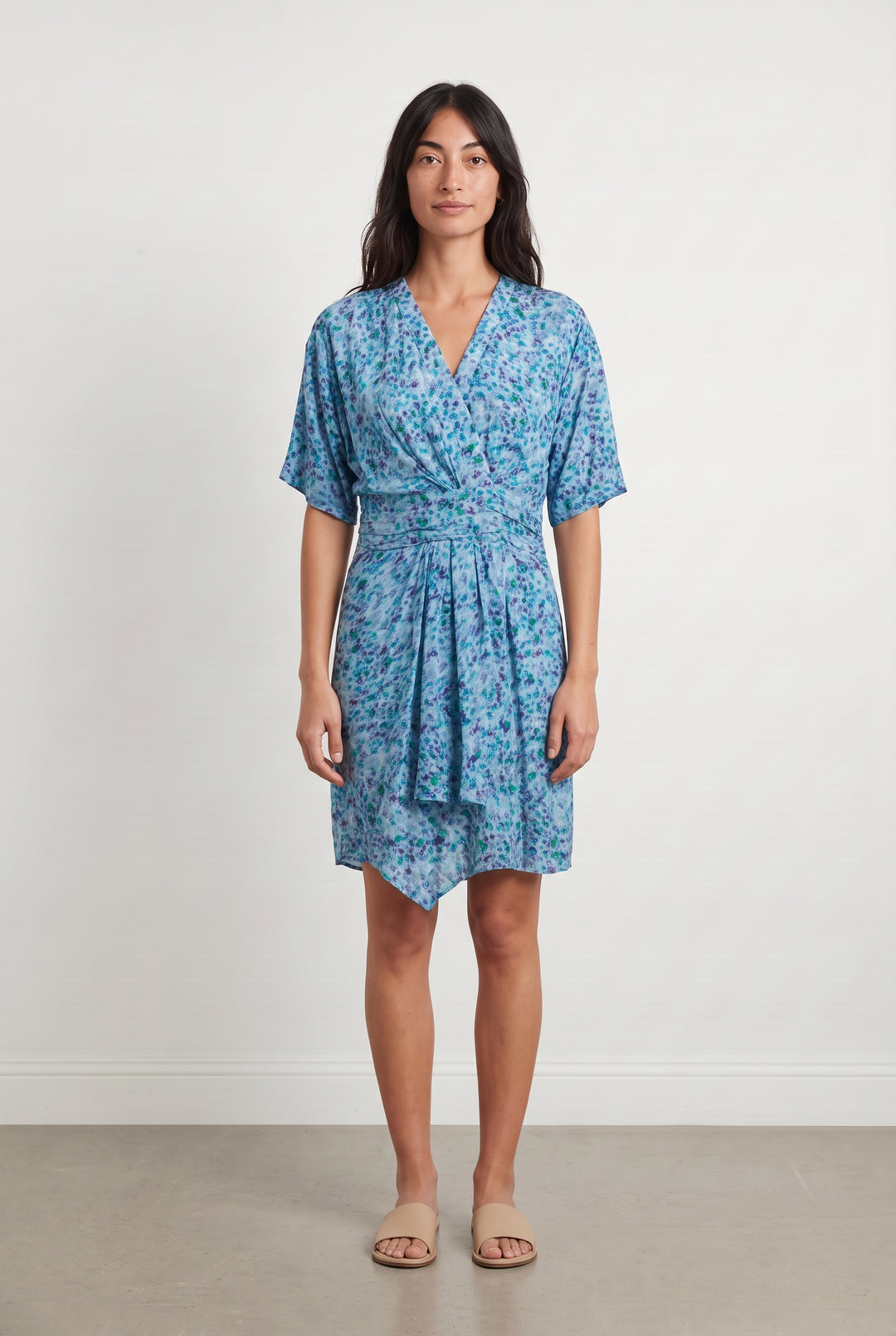 Robe Midi Bleue et Violette - Taille S/36 de la marque Suncoo | PARAD124687 - Vendu par Paradigme - Image 1