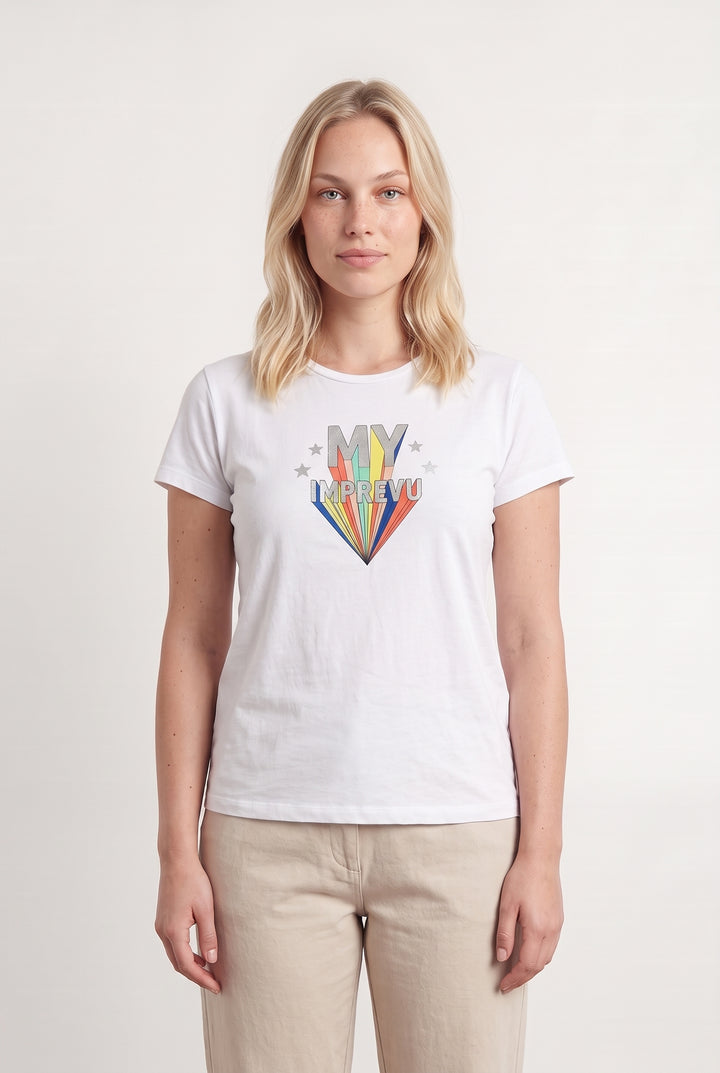 Tee-shirt Blanc - Taille L/40 de la marque Imprevu | PARAD124689 - Vendu par Paradigme - Image 1