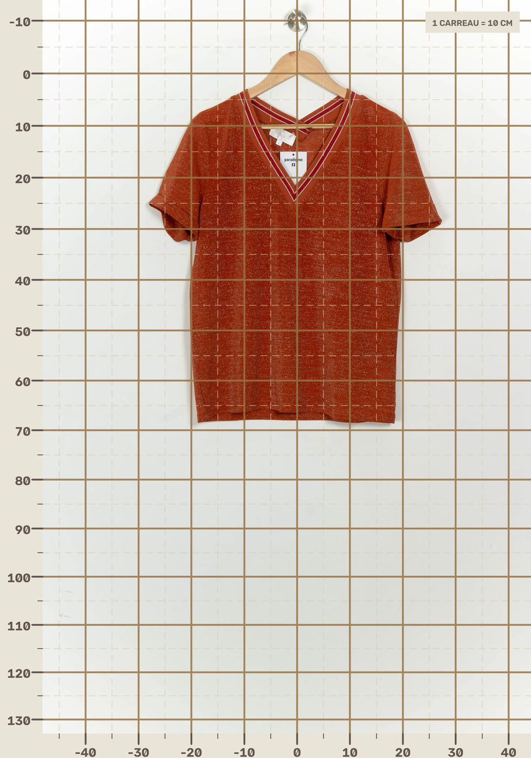 T-Shirt Orange - Taille L/40 de la marque Grace &amp; Mila | PARAD124692 - Vendu par Paradigme - Image 4