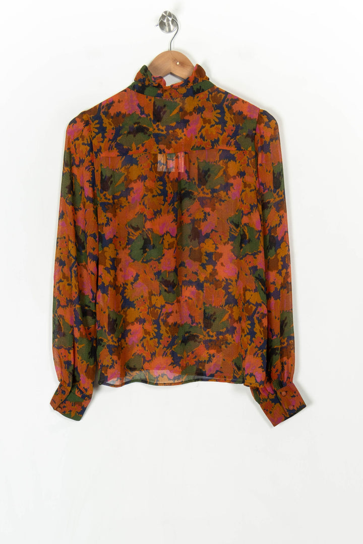 Chemise Orange et Verte - Taille S/36 de la marque Sézane | PARAD124697 - Vendu par Paradigme - Image 5