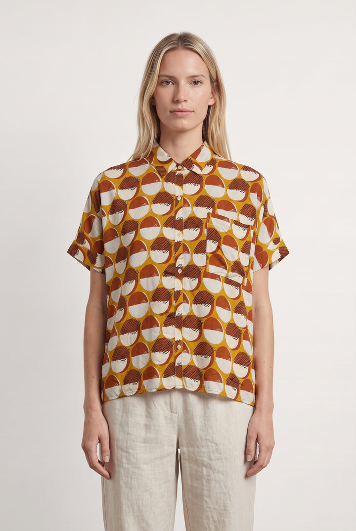 Chemise Marron et Écru - Taille S/36 de la marque Chloé Stora | PARAD124701 - Vendu par Paradigme - Image 1
